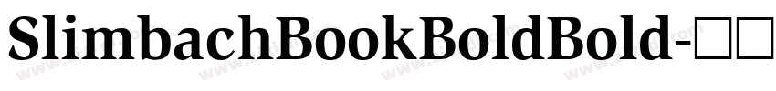 SlimbachBookBoldBold字体转换