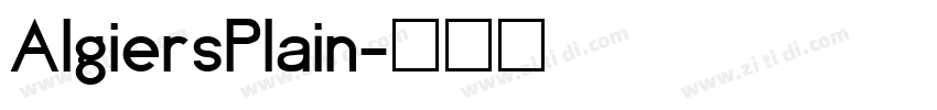 AlgiersPlain字体转换