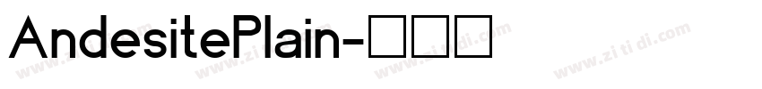 AndesitePlain字体转换