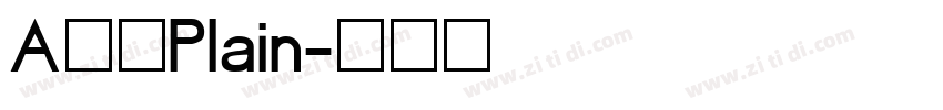 A鹅肉Plain字体转换