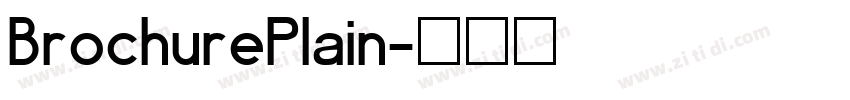 BrochurePlain字体转换