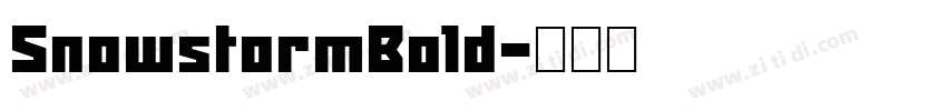 SnowstormBold字体转换