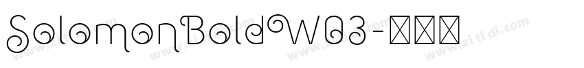 SolomonBoldW03字体转换