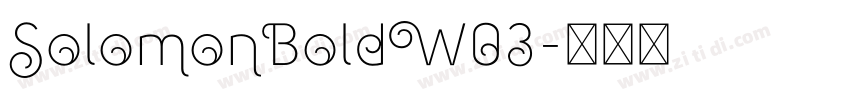 SolomonBoldW03字体转换