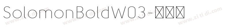 SolomonBoldW03字体转换