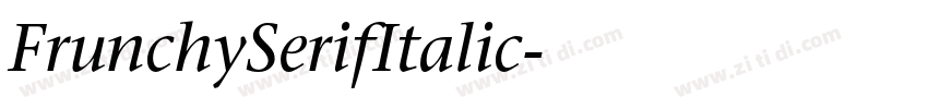 FrunchySerifItalic字体转换