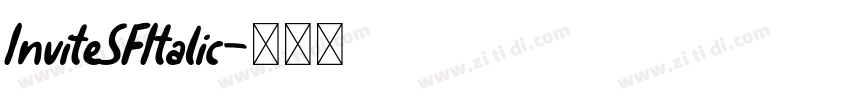 InviteSFItalic字体转换