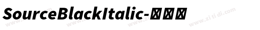 SourceBlackItalic字体转换