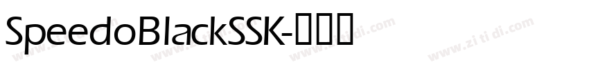 SpeedoBlackSSK字体转换