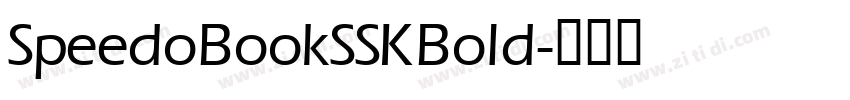 SpeedoBookSSKBold字体转换