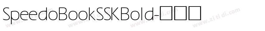 SpeedoBookSSKBold字体转换