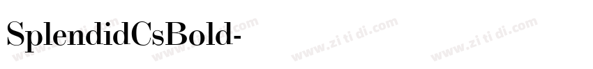 SplendidCsBold字体转换