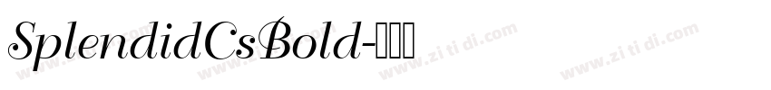 SplendidCsBold字体转换