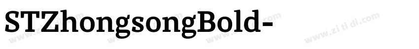 STZhongsongBold字体转换