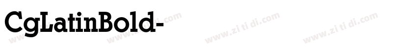 CgLatinBold字体转换