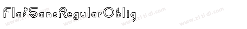 FlatSansRegularObliq字体转换