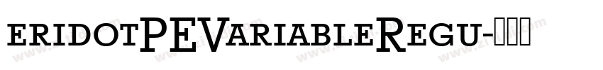 eridotPEVariableRegu字体转换