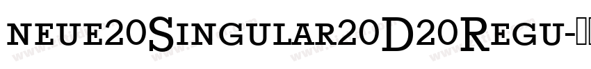 neue20Singular20D20Regu字体转换