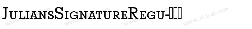 JuliansSignatureRegu字体转换