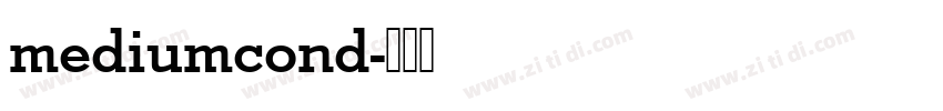 mediumcond字体转换