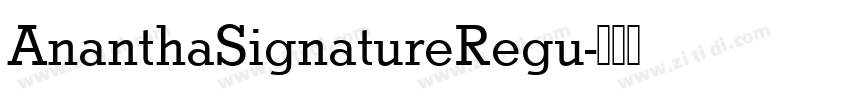 AnanthaSignatureRegu字体转换