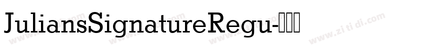 JuliansSignatureRegu字体转换