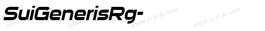 SuiGenerisRg字体转换