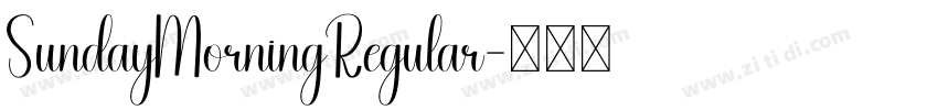 SundayMorningRegular字体转换