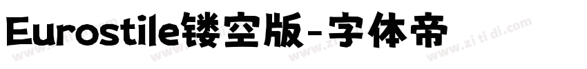 Eurostile镂空版字体转换