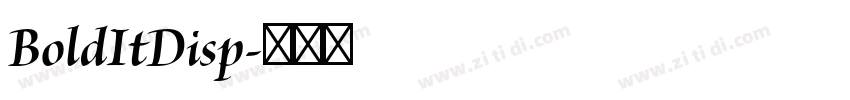 BoldItDisp字体转换
