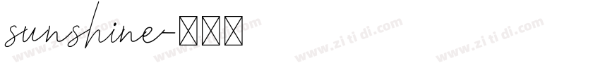 sunshine字体转换