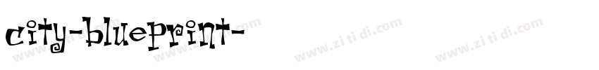 city-blueprint字体转换