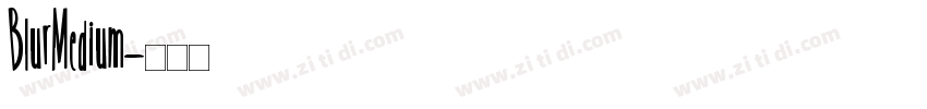 BlurMedium字体转换