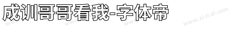 成训哥哥看我字体转换