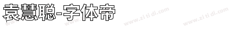 袁慧聪字体转换
