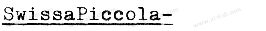 SwissaPiccola字体转换