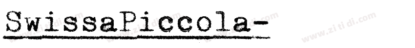 SwissaPiccola字体转换