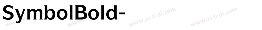 SymbolBold字体转换