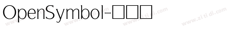 OpenSymbol字体转换