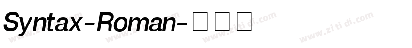 Syntax-Roman字体转换