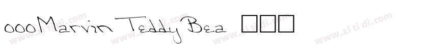 000MarvinTeddyBea字体转换