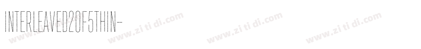 Interleaved2of5Thin字体转换