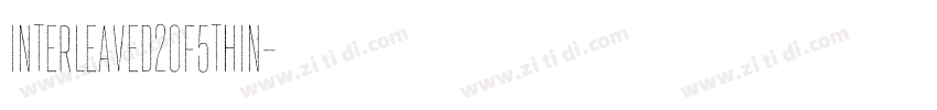 Interleaved2of5Thin字体转换