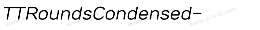 TTRoundsCondensed字体转换