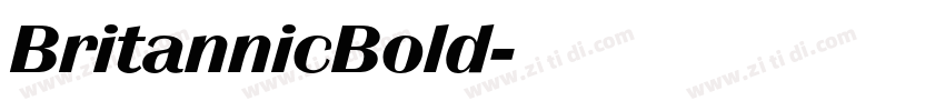 BritannicBold字体转换