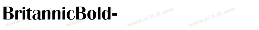 BritannicBold字体转换