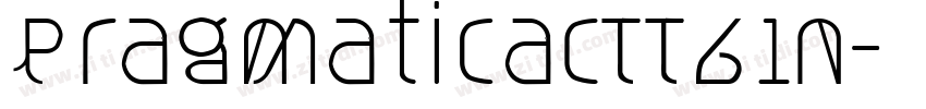 PragmaticaCTT61n字体转换