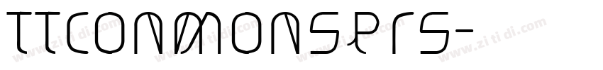 TTConmonsPrs字体转换