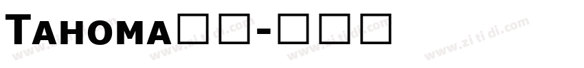 Tahoma字体字体转换