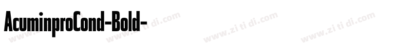 AcuminproCond-Bold字体转换